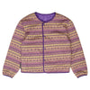 Sexhippies Reversible Jaquard Knit Insulated Jacket Purple/Olive