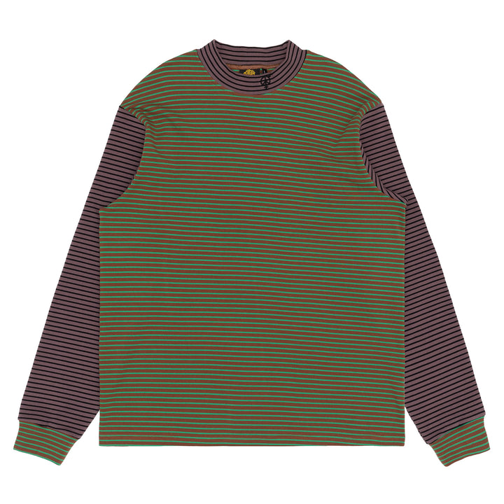 Sexhippies Striped Mock Neck 2.0 Rose/Black/Brown/Lime