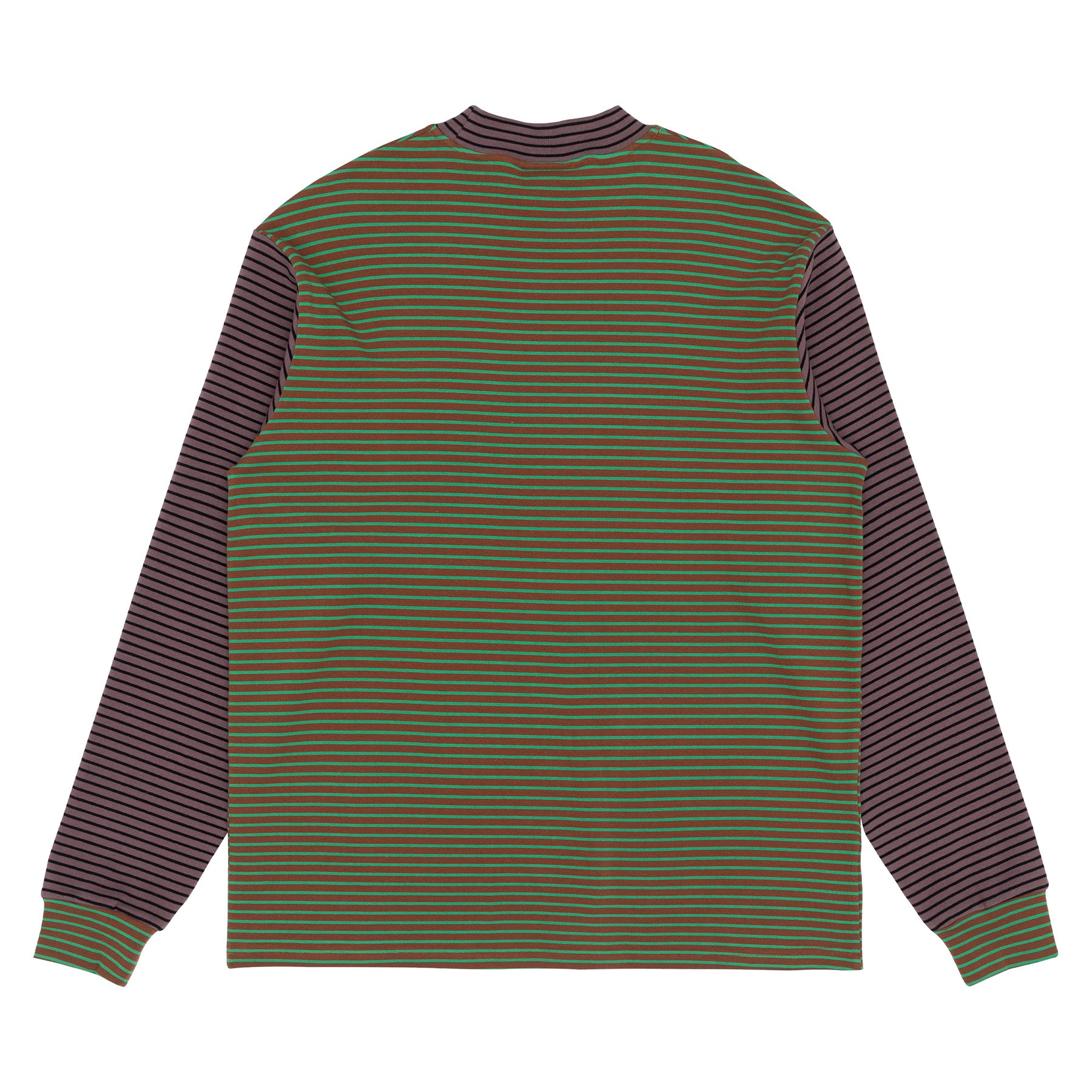 Sexhippies Striped Mock Neck 2.0 Rose/Black/Brown/Lime