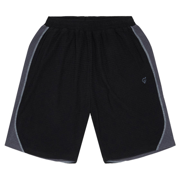 Sexhippies Grid Fleece Shorts Black/Silver - Orchard Skateshop
