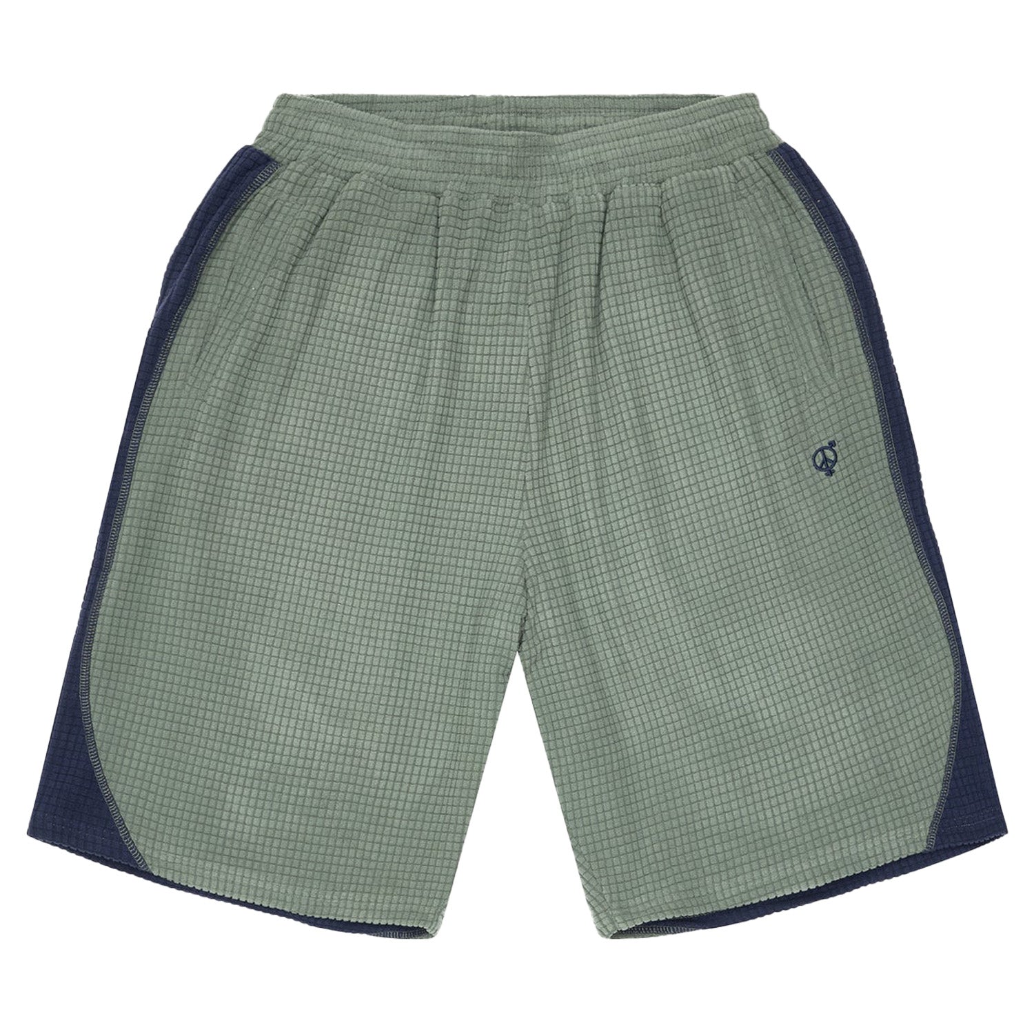 Sexhippies Grid Fleece Shorts Sage/Navy