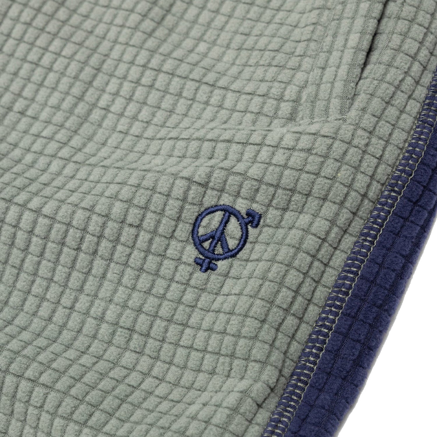 Sexhippies Grid Fleece Shorts Sage/Navy