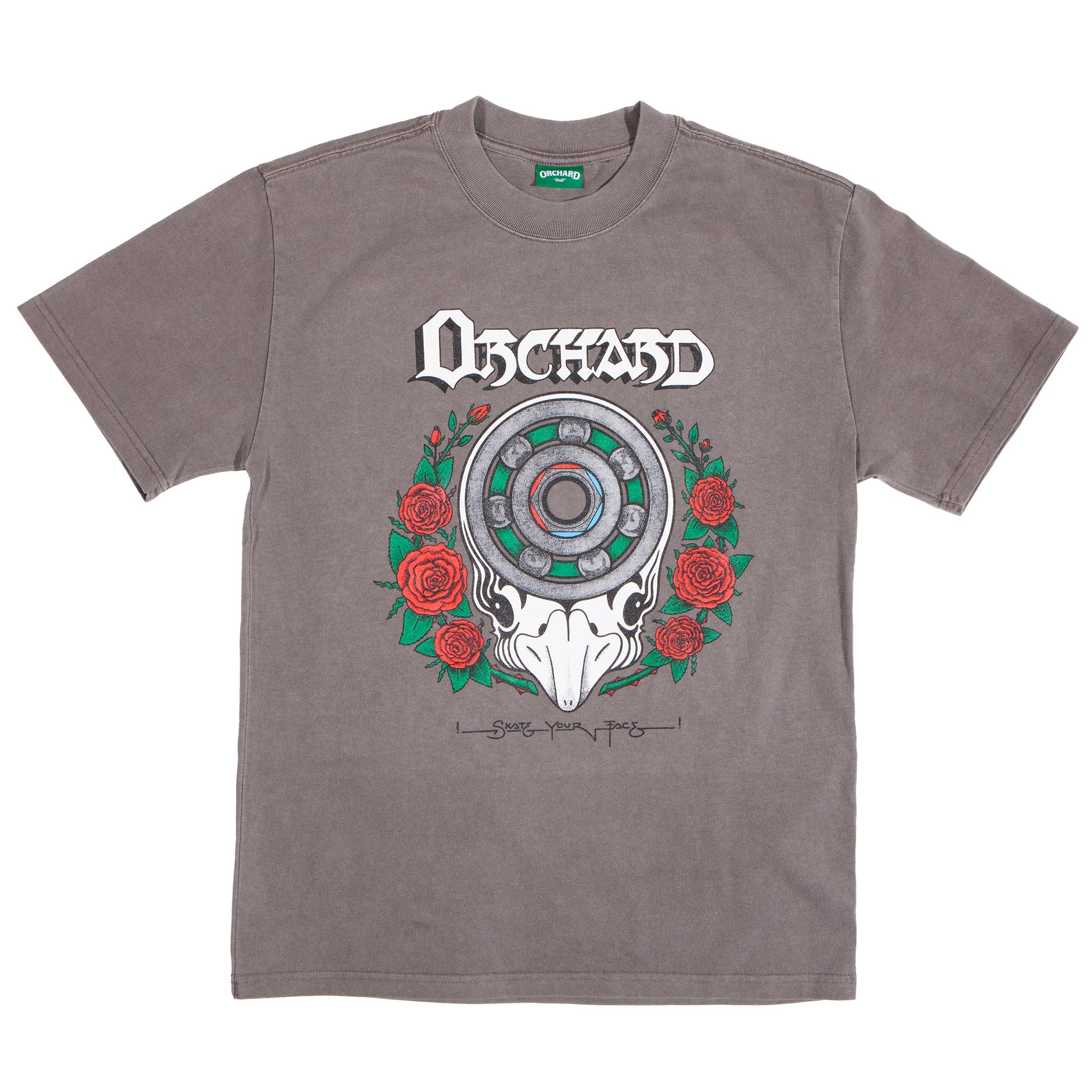Orchard Skate Your Face Heavy Tee Faded Charcoal