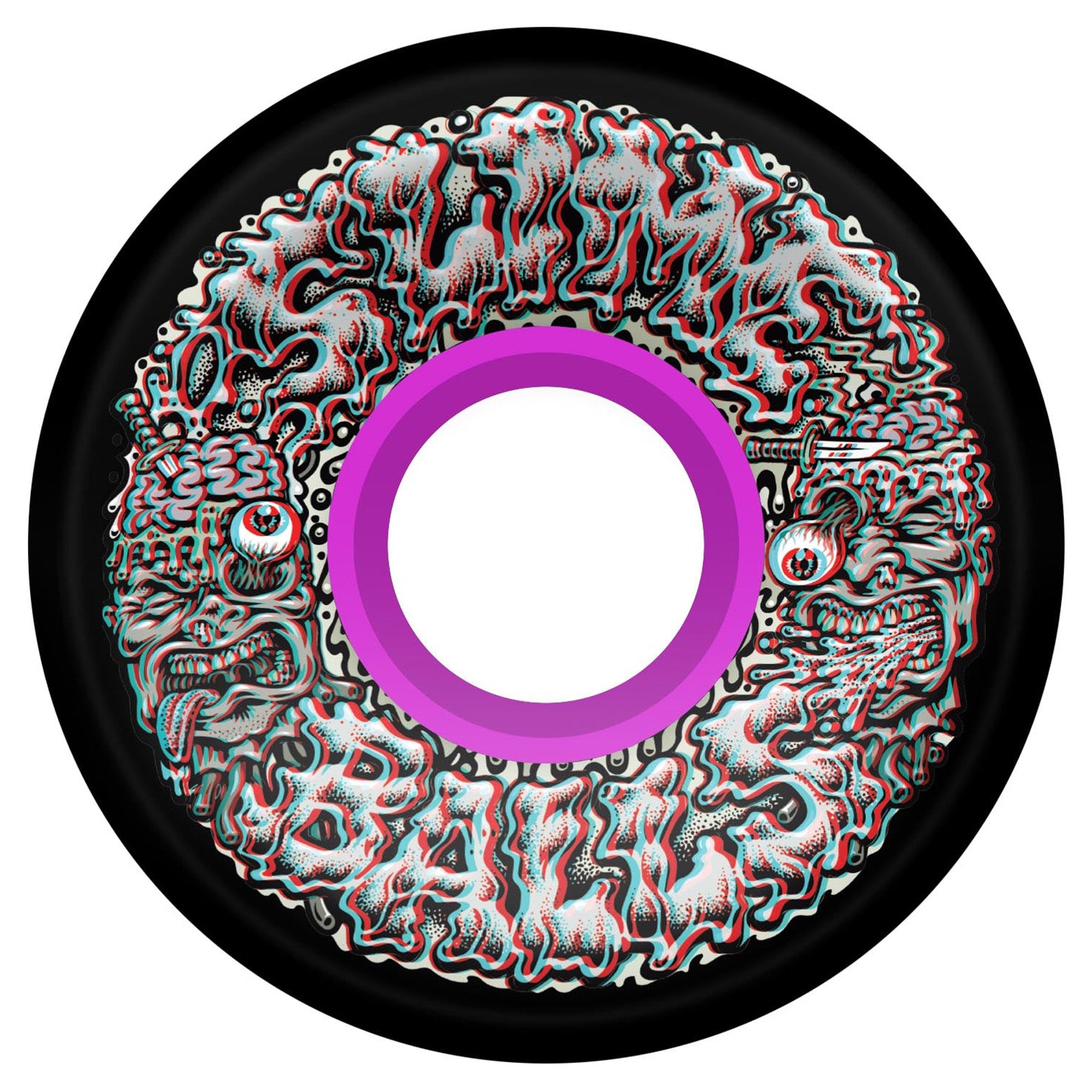 Slime Balls Wheels Brain Busters 3D OG Slime Black 54.5 mm 78a