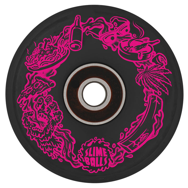 Slime Balls Wheels Neon Vomit LTD Light Ups Slime Black 60mm 78a