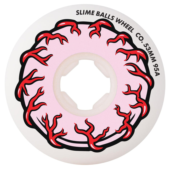 Slime Balls Wheels Pink Eyes Vomit White 53mm 95a