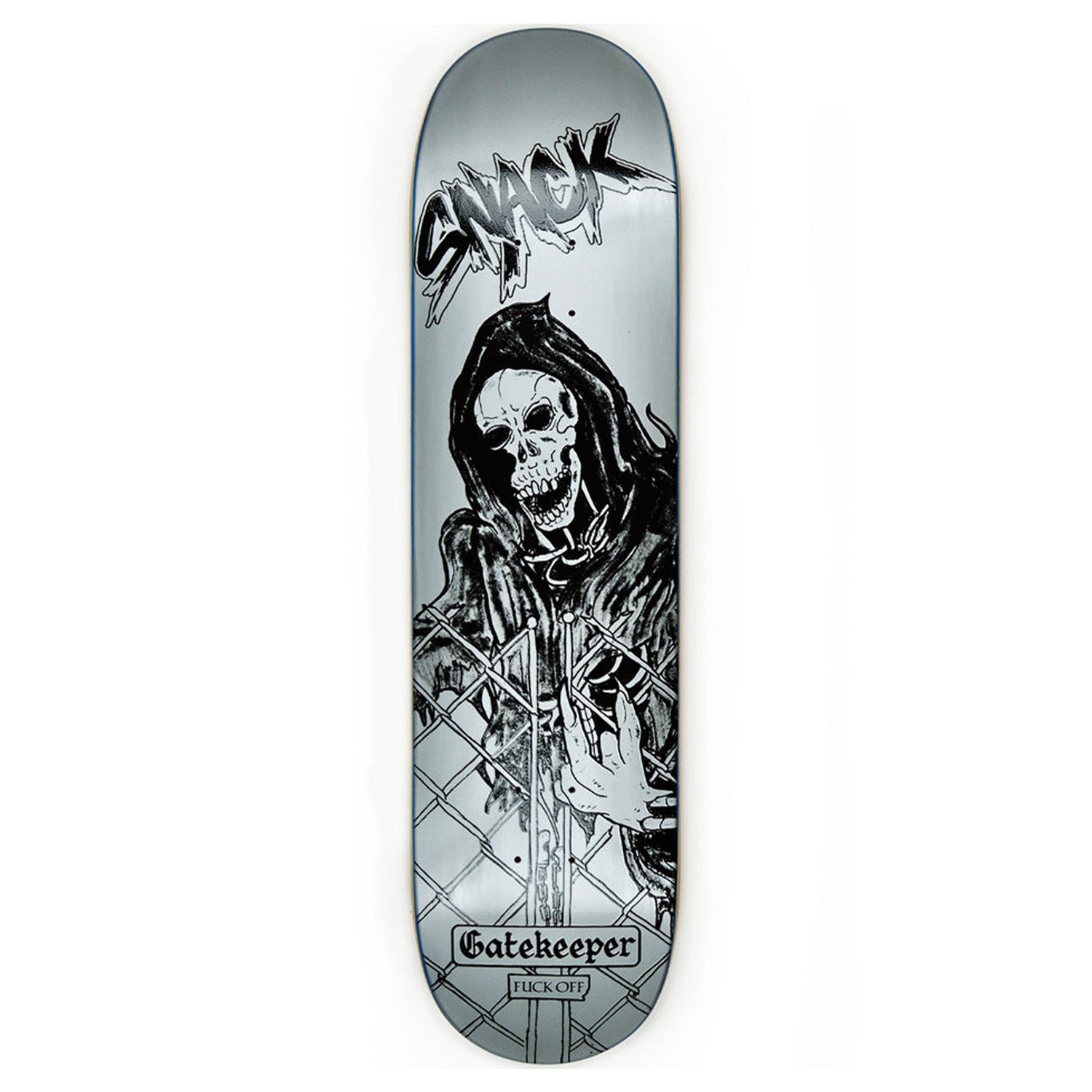 Snack Gatekeep Silver Deck 8.125"