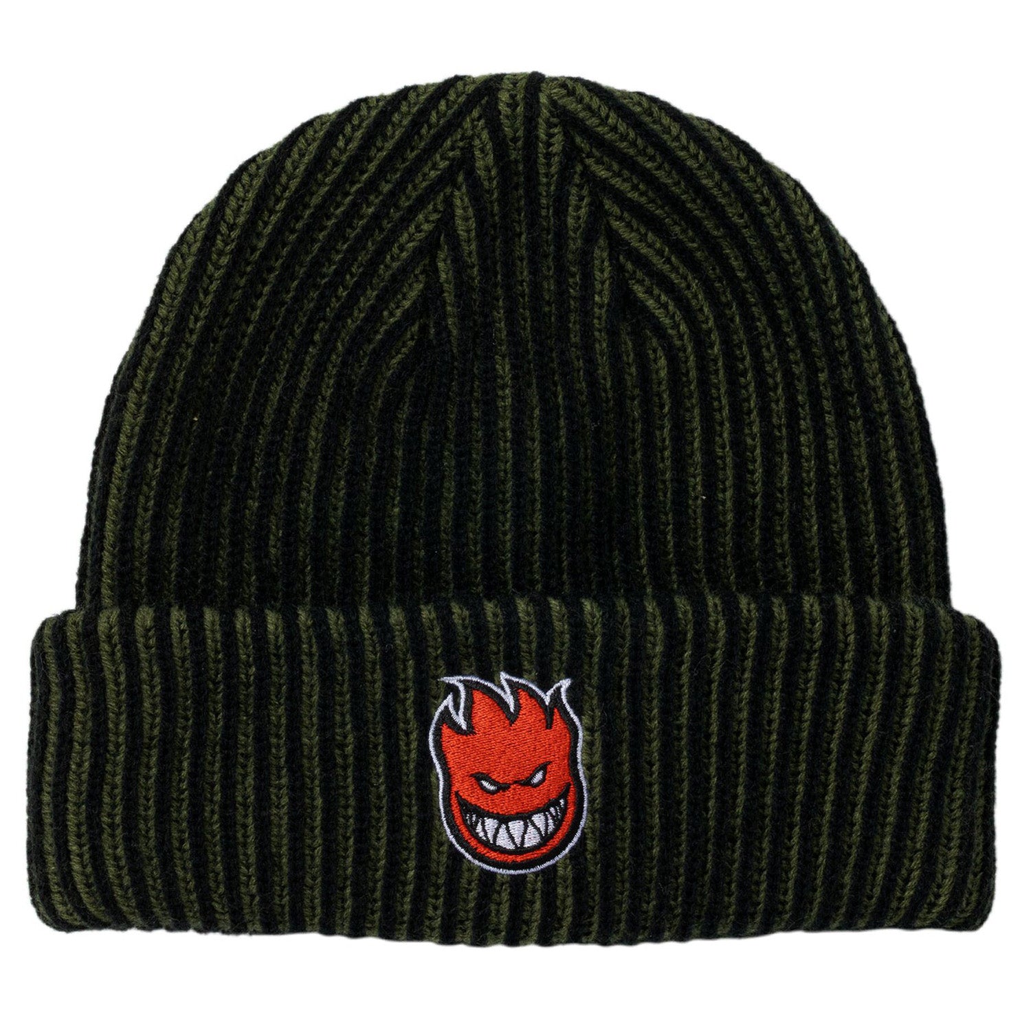 Spitfire Bighead Fill Cuff Beanie Olive/Black/Red
