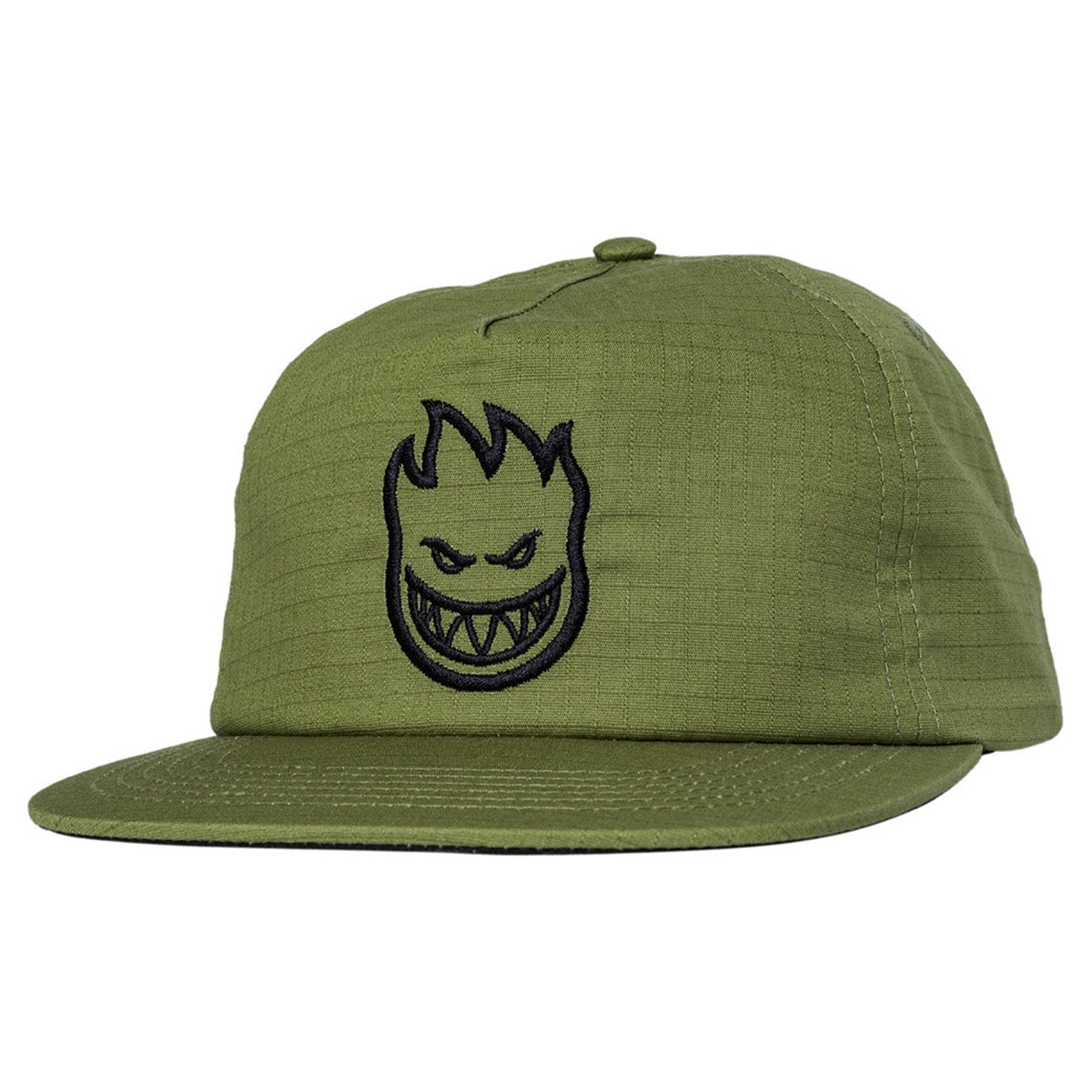 Spitfire Bighead Ripstop Snapback Hat Olive