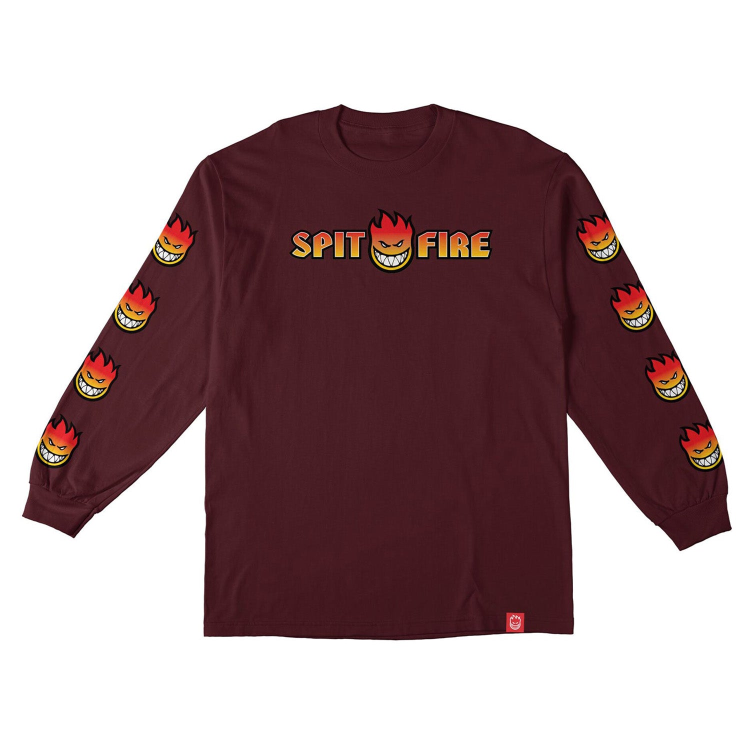 Spitfire OG Split Bighead Fade LS Tee Maroon