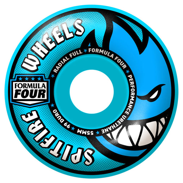 Spitfire Radial Full Blue F4 99a 55mm - Orchard Skateshop
