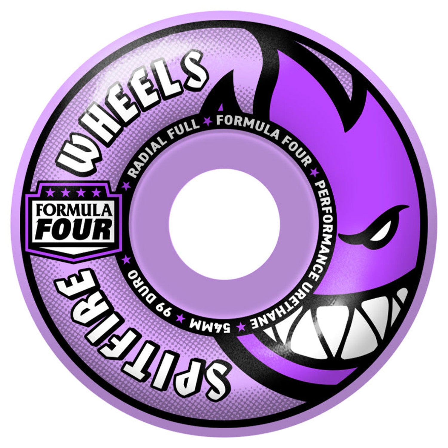 Spitfire Radial Full Purple F4 99a 54mm - Orchard Skateshop