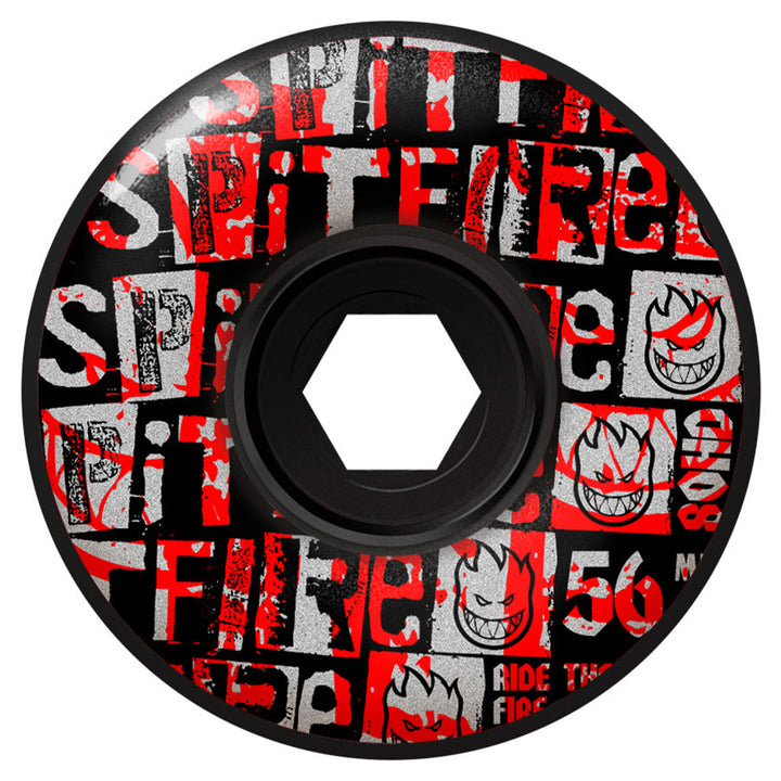 Spitfire Wheels 80HD Ransom Radial Full Black 56mm 80a