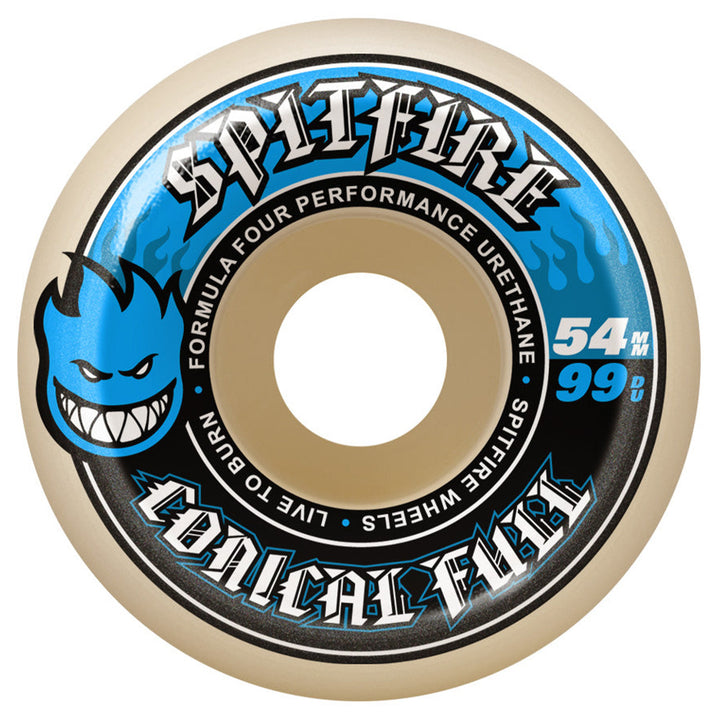 Spitfire Wheels Conical Full Blue Print F4 99a 52mm