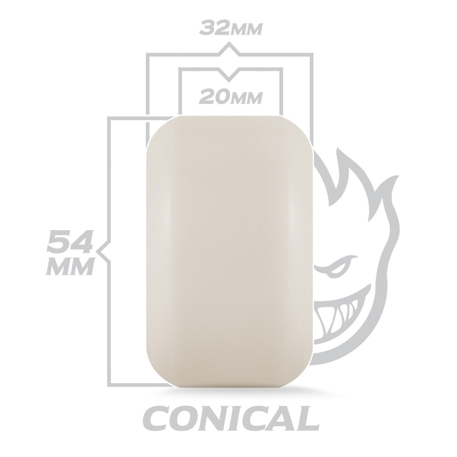 Spitfire Wheels Conical Yellow Print F4 99a 54mm