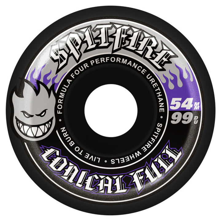 Spitfire Wheels F4 Conical Full Black 54mm 99a