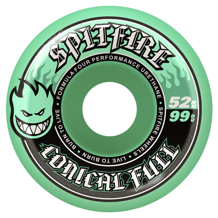 Spitfire Wheels F4 Conical Full Teal 52mm 99a