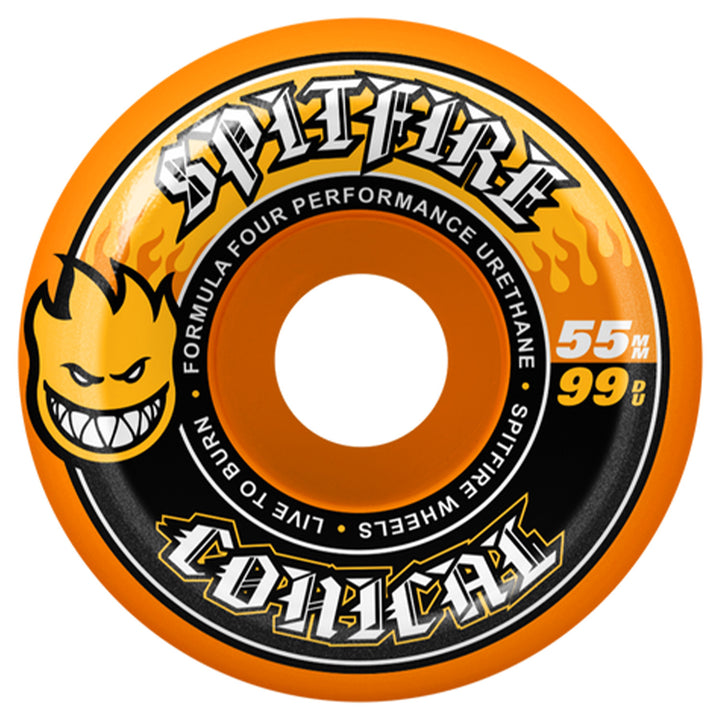 Spitfire Wheels F4 Conical Orange 55mm 99a