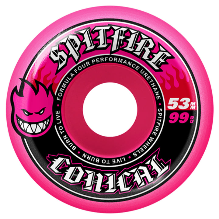 Spitfire Wheels F4 Conical Pink 53mm 99a