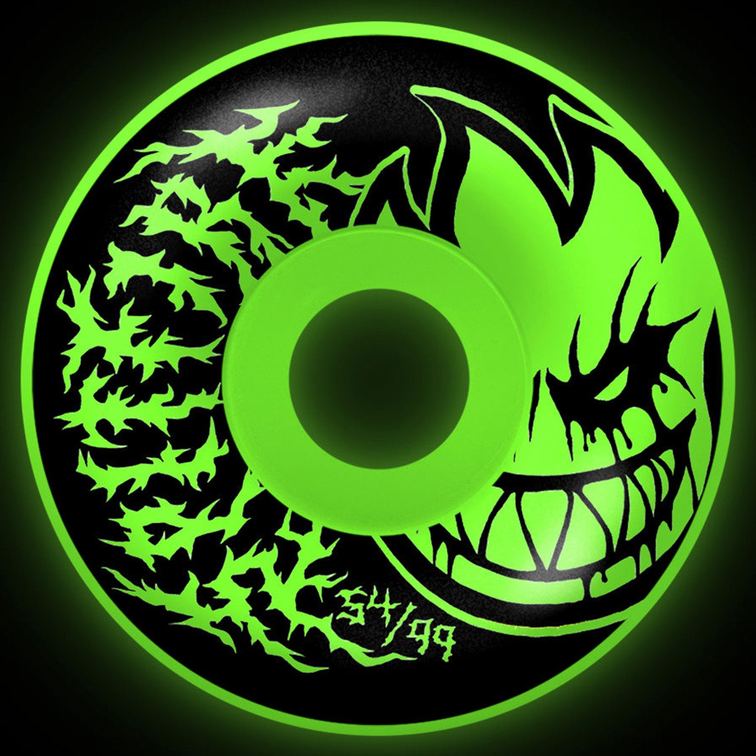 Spitfire Wheels F4 Deathmask Bighead Radial Full Glow 54mm 99a