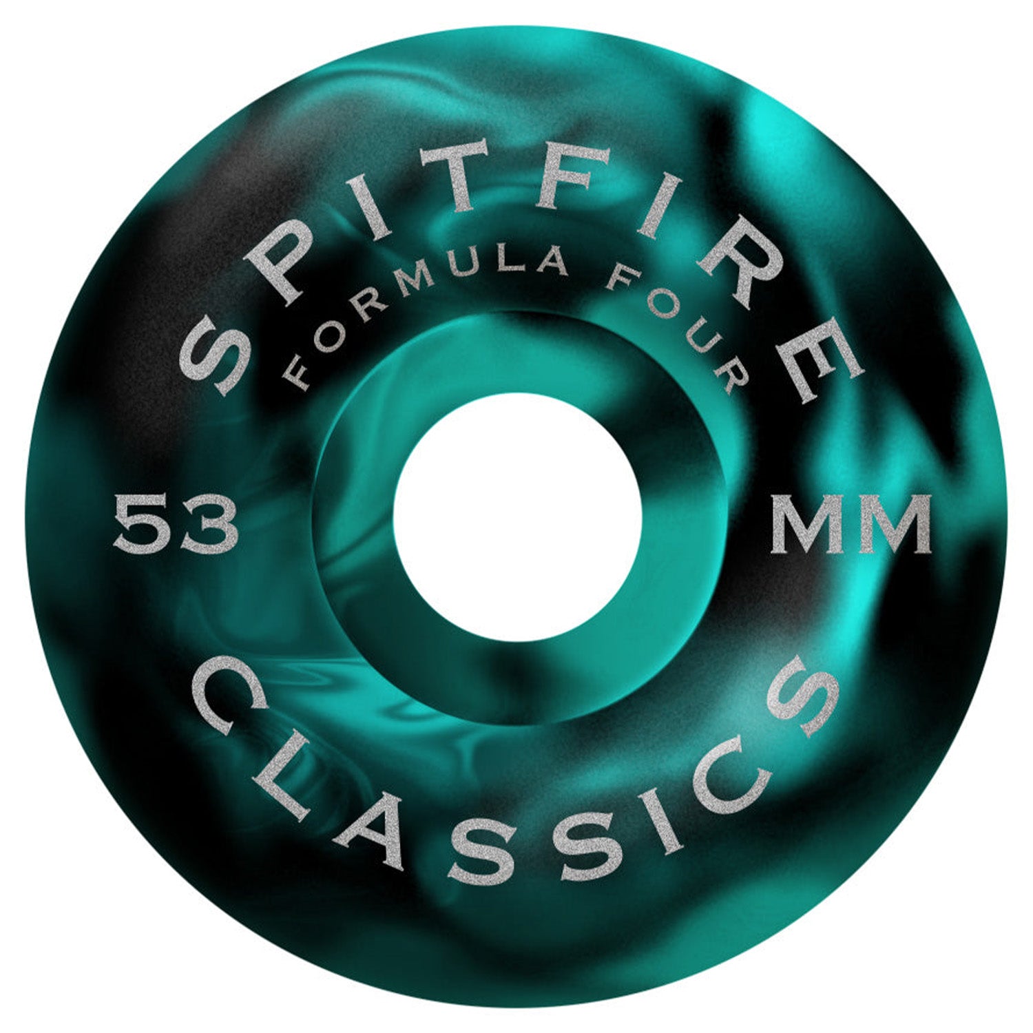 Spitfire Wheels Floral Classic Black/Teal Swirl F4 53mm 99a
