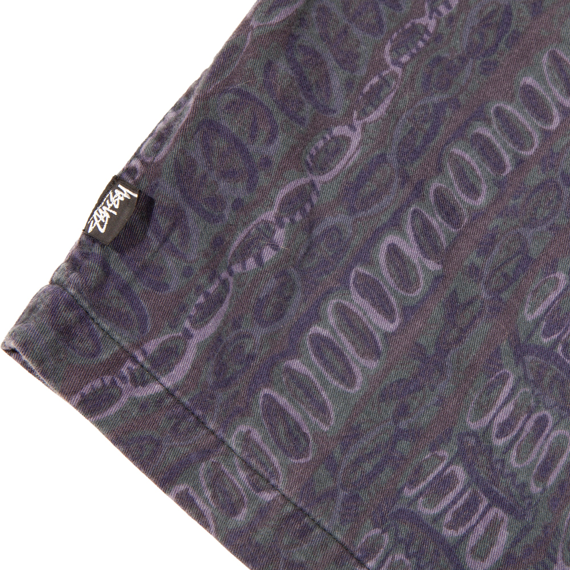 Overripe Stussy Cotton Surf Short AOP Blurpleish Large (early 90&#39;s)