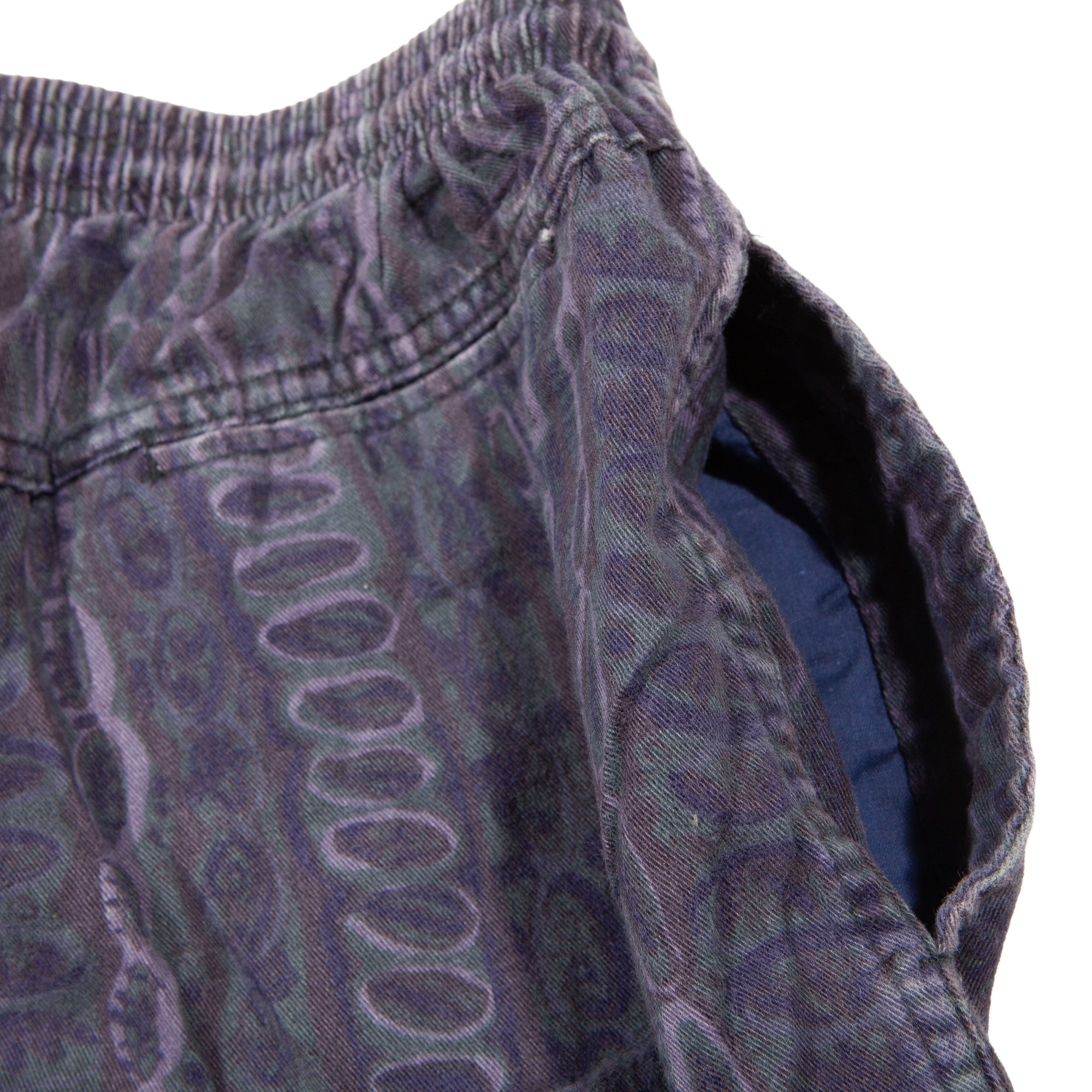 Overripe Stussy Cotton Surf Short AOP Blurpleish Large (early 90&#39;s)