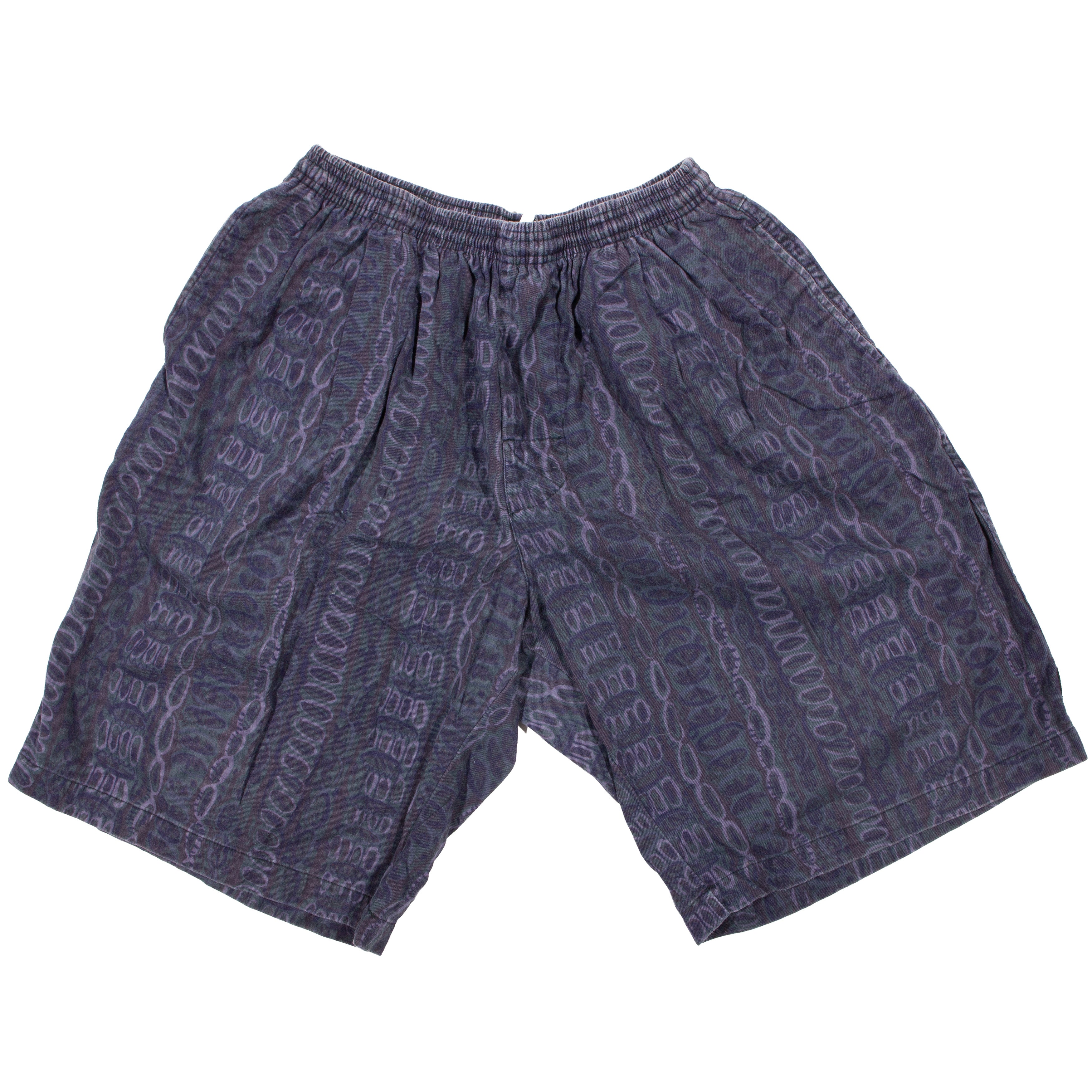 パンツ OLD STUSSY Shorts Made in USA Overripe Stussy Cotton Surf Short AOP Blurpleish Large (early 90's