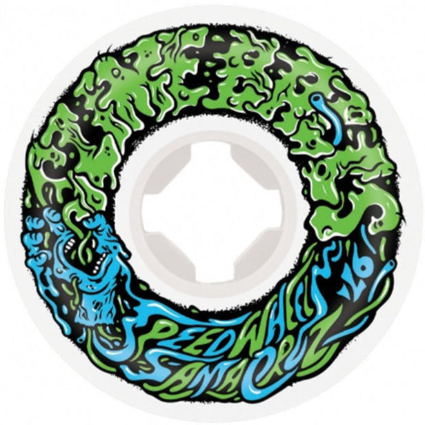 Slime Balls Vomit Mini II 97A 53mm Skateboard Wheels - White/Blue