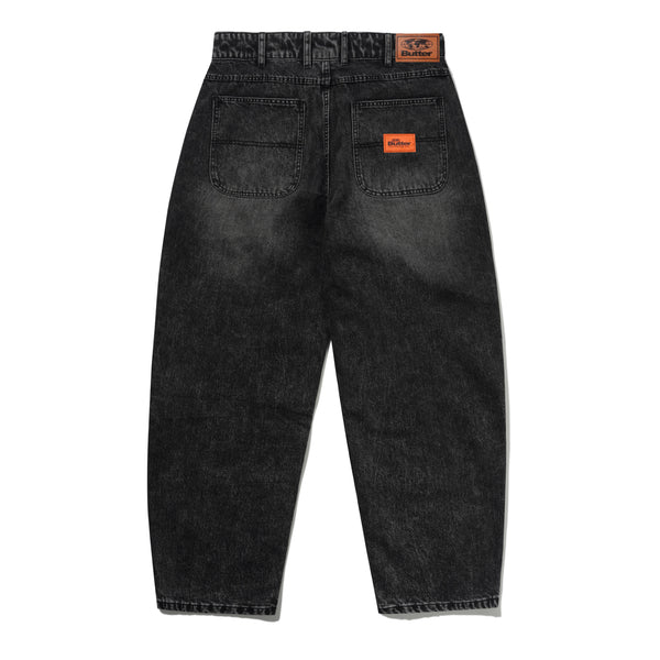 BUTTER GOODS APPLIQUE DENIM JEANS サイズ32 Butter Goods Santousso Denim Jeans Stonewash Black - Orchard Skateshop