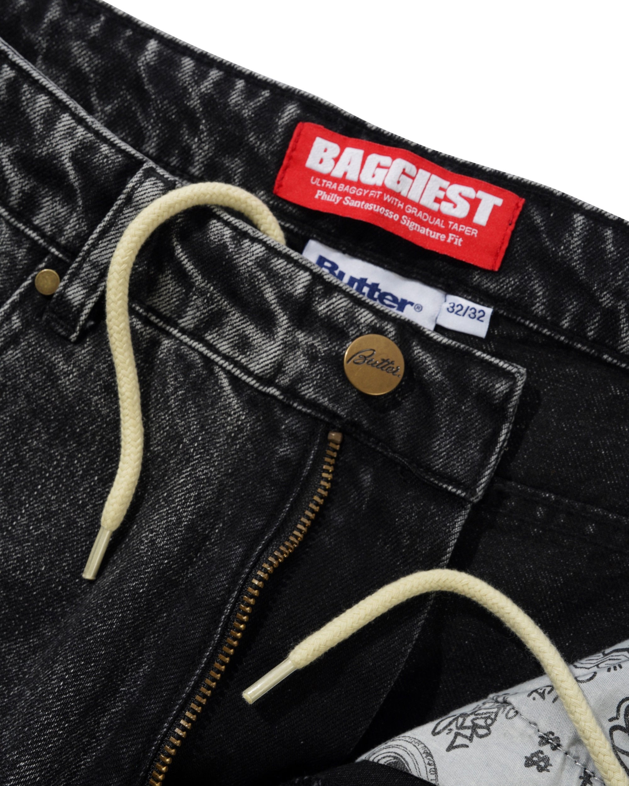 Butter Goods Santousso Denim Jeans Stonewash Black