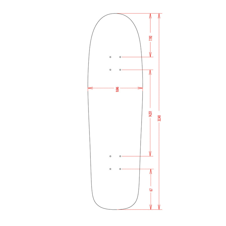 Limosine Shaped Deck 1 Brown Metallic 9.0"