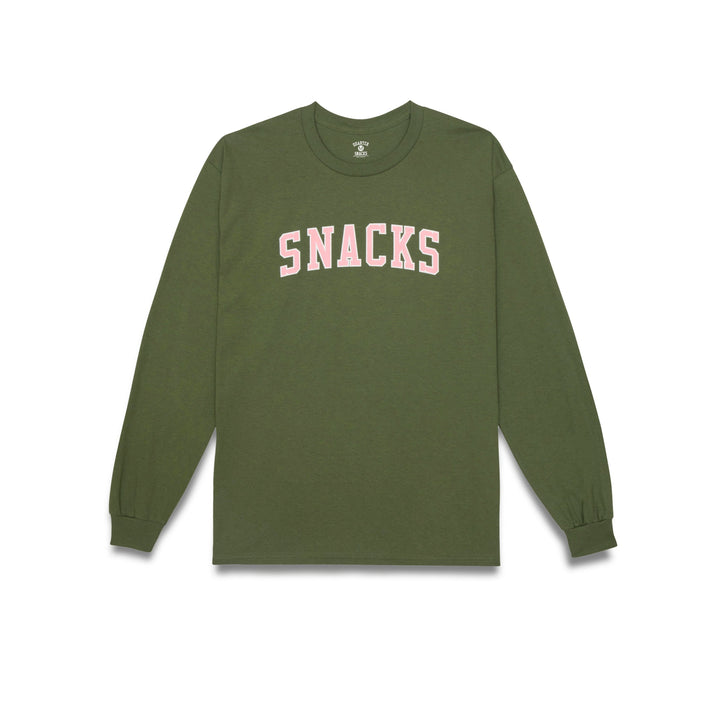 Quartersnacks Snacks Varsity Longsleeve T-Shirt Olive Green