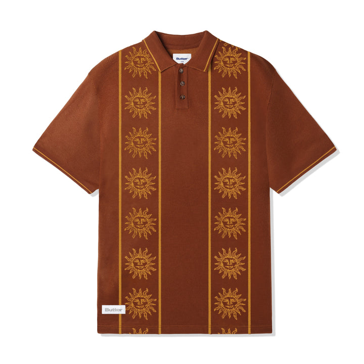 Butter Solar Knit S/S Shirt Brown