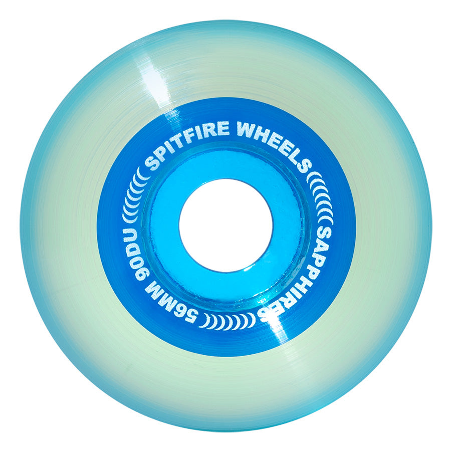 Spitfire 90D Sapphire Clear Blue Wheels 56mm - Orchard Skateshop