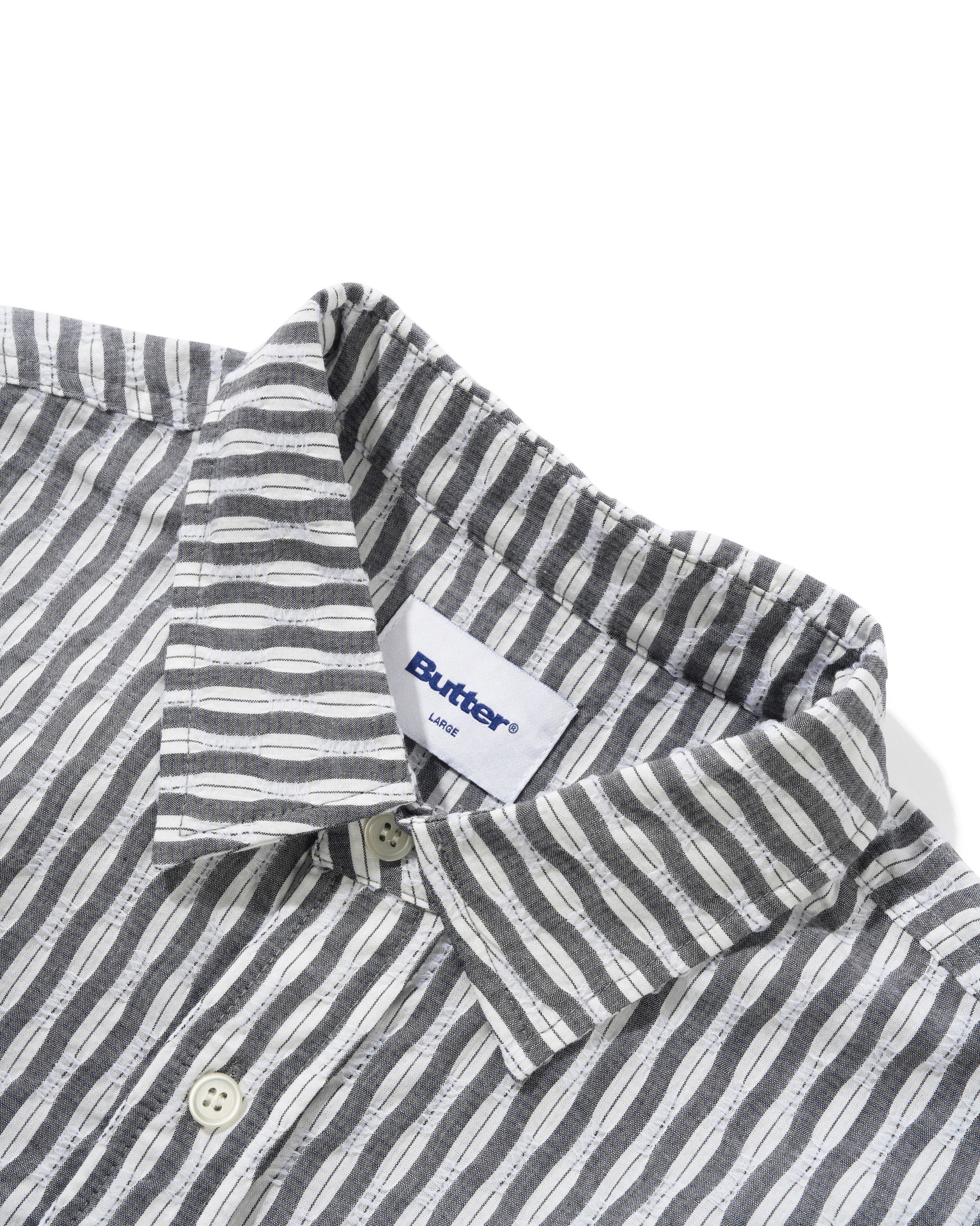 Butter Goods Stitch Button Up Shirt Grey