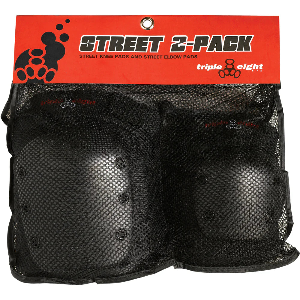 Triple 8 Pads Street 2 Pack Black