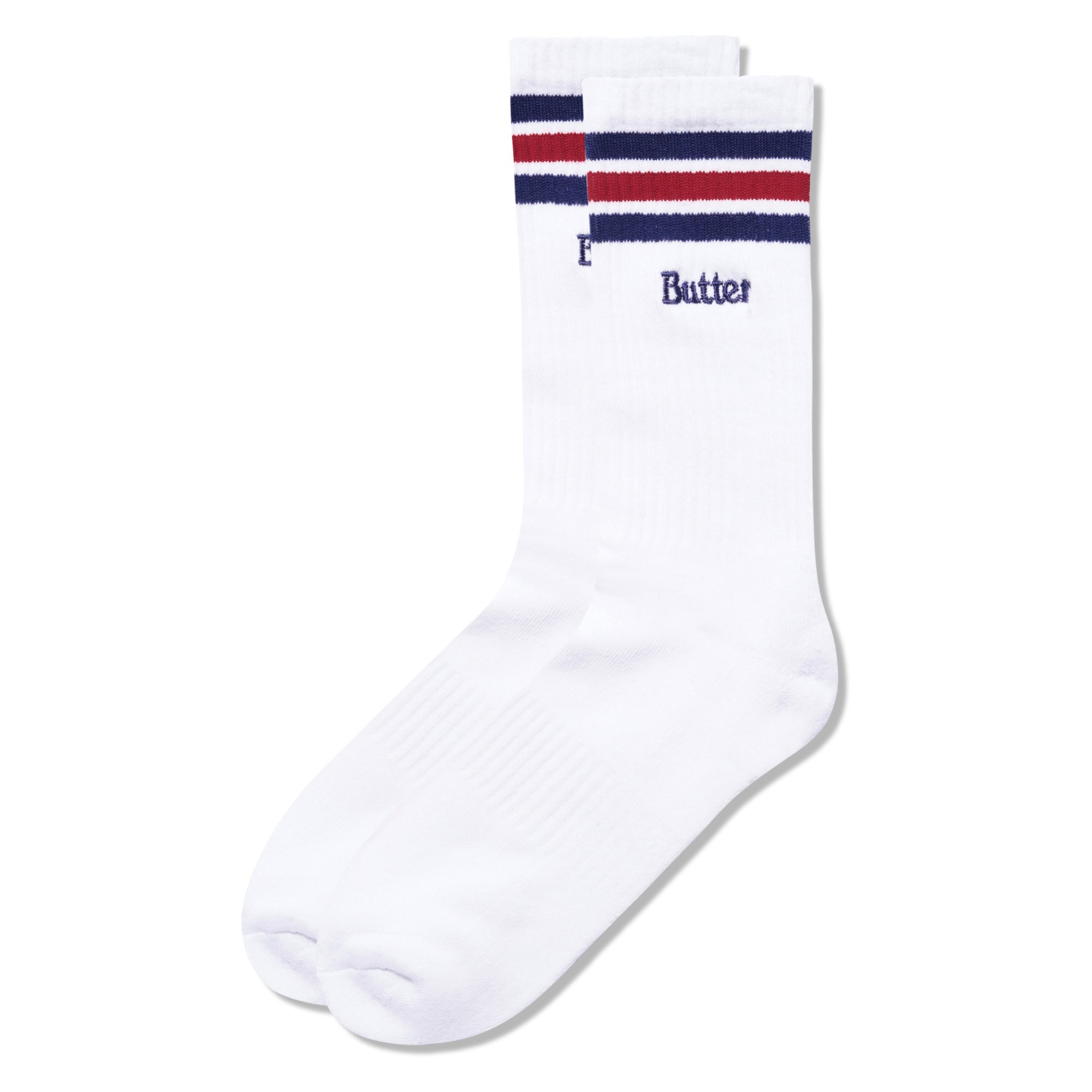 Butter Goods Striped Socks Q224 White