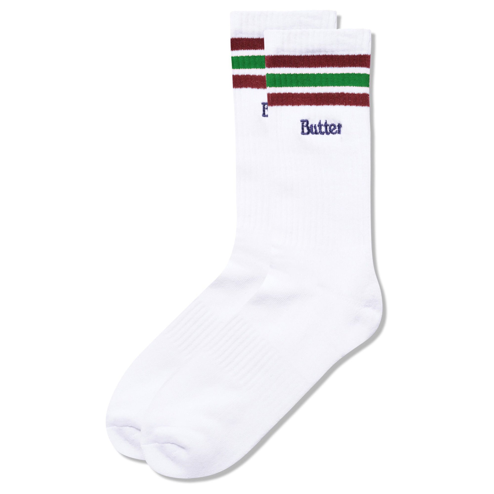 Butter Goods Stripe Socks Q324 White