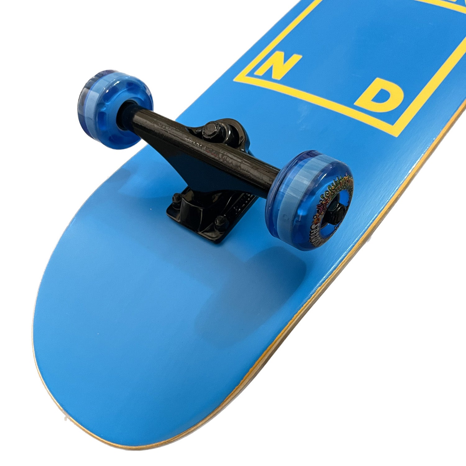 WKND Team Logo Blue/Yellow Custom Complete Skateboard Hybrid 8.25"