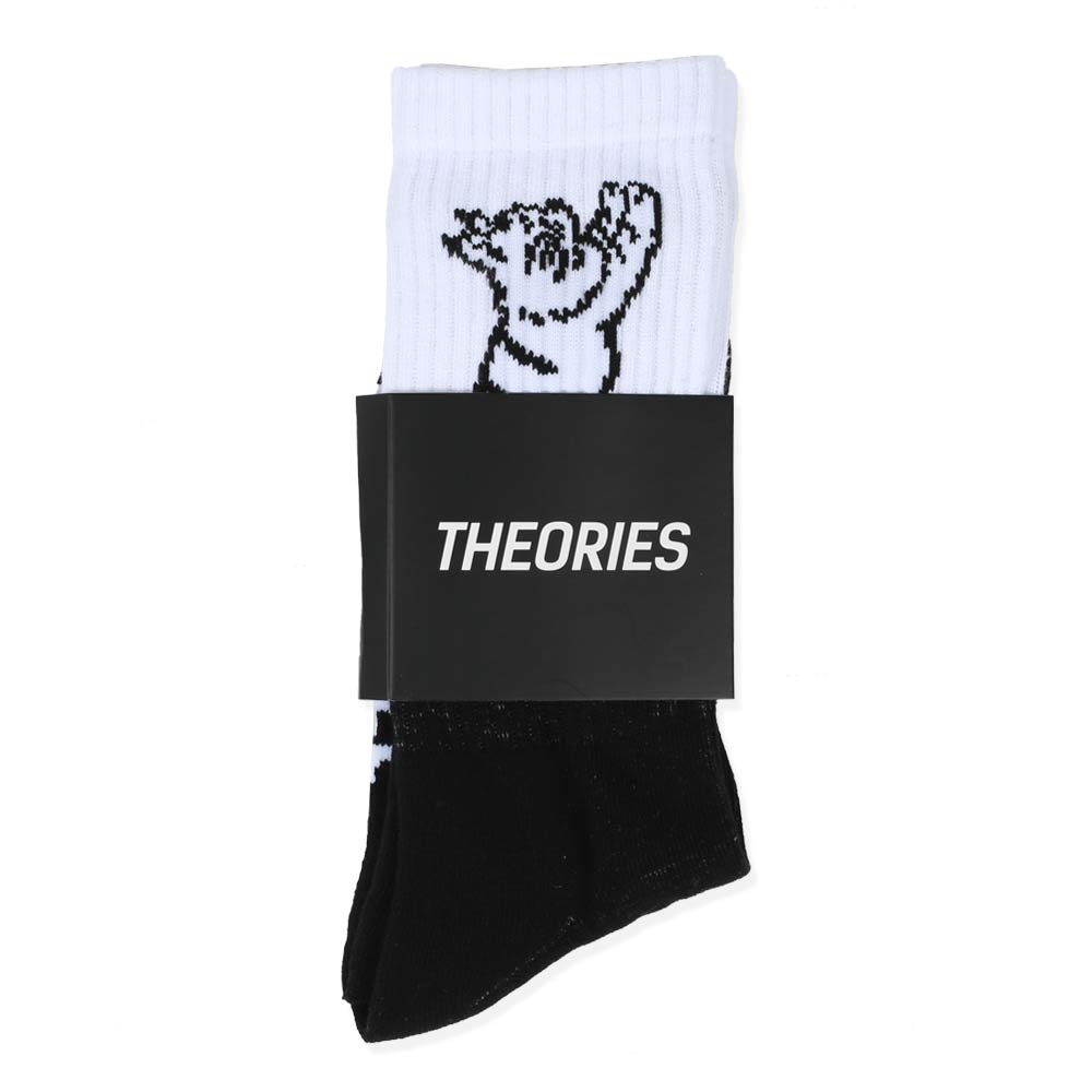 Theories Conscious Kitty Socks Black/White