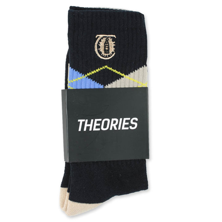 Theories Argyle Socks Black/Lavender
