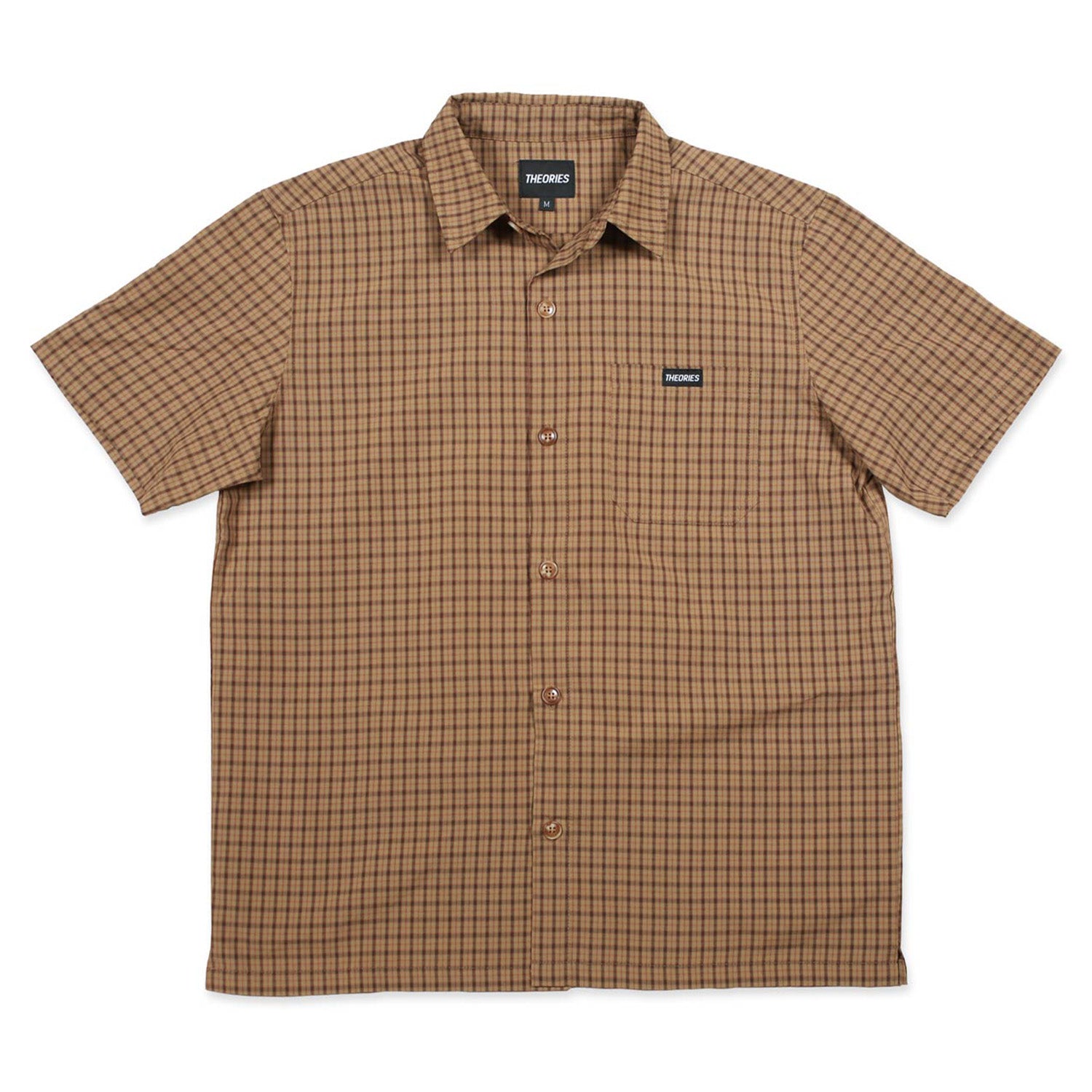 Theories Avignon Flannel Button Up Caramel