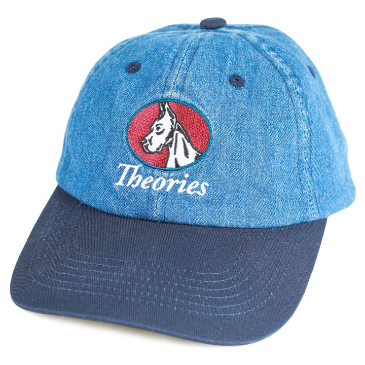 Theories Champ Strapback Hat Denim Blue
