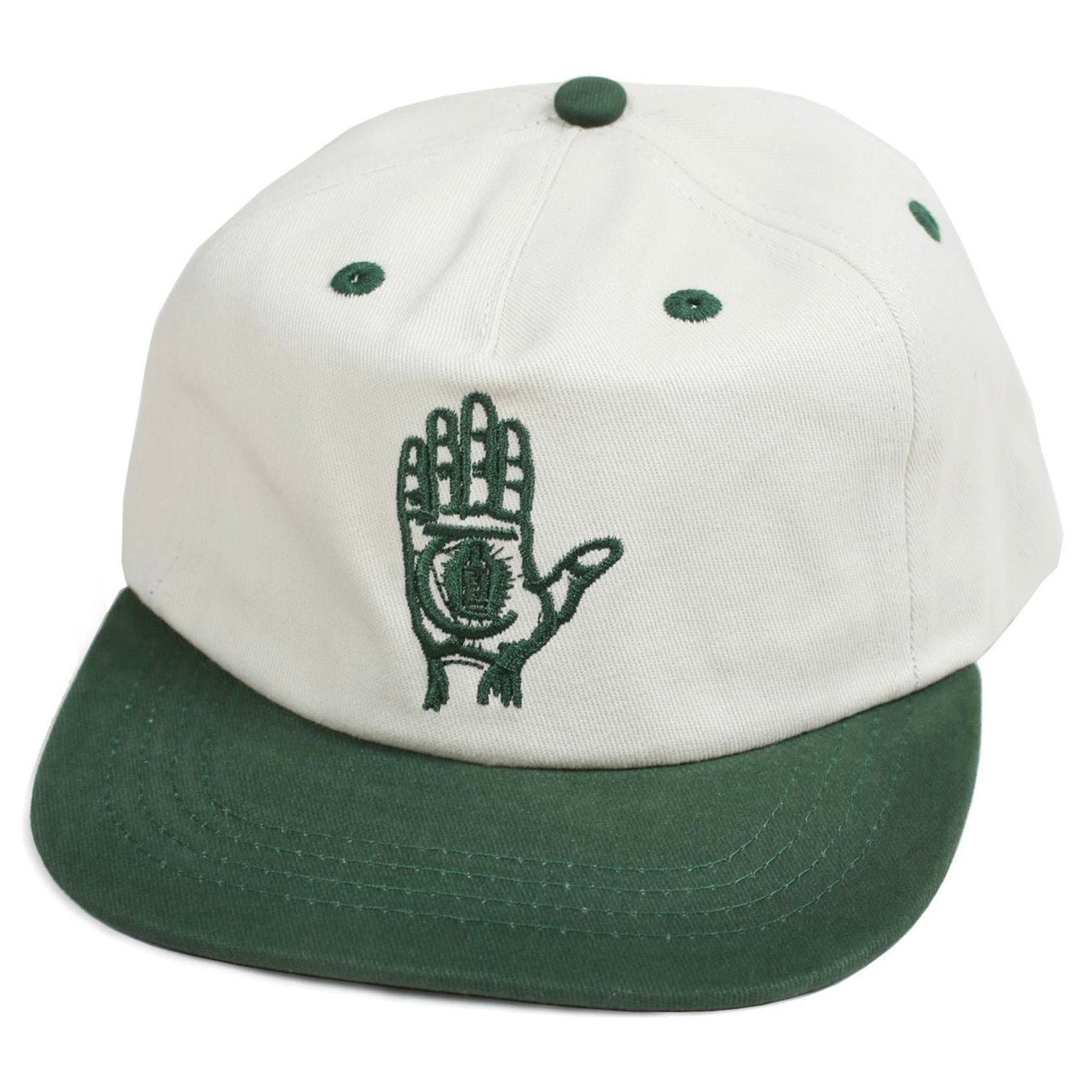 Theories Hand Of Theories Shortbrim Strapback Hat Pearl/Green