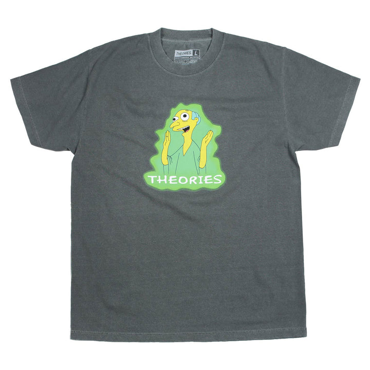 Theories Healthy Green Glow Tee Washed Black