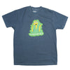 Theories Healthy Green Glow Tee Washed Navy
