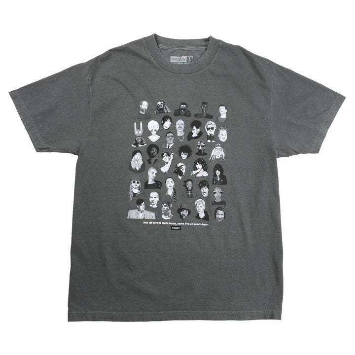 Theories Mixtape Tee Garment Dyed Faded Black