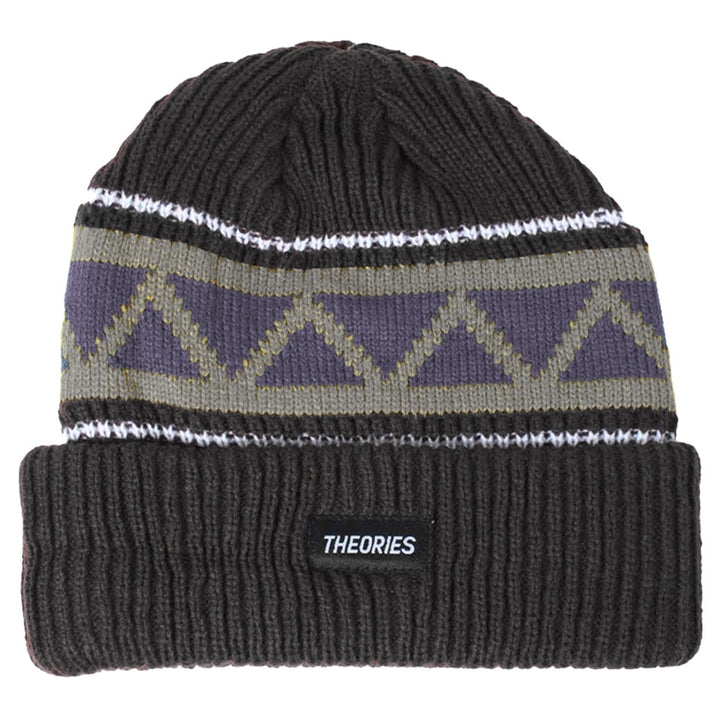 Theories Peaks Beanie Charcoal/Lavender