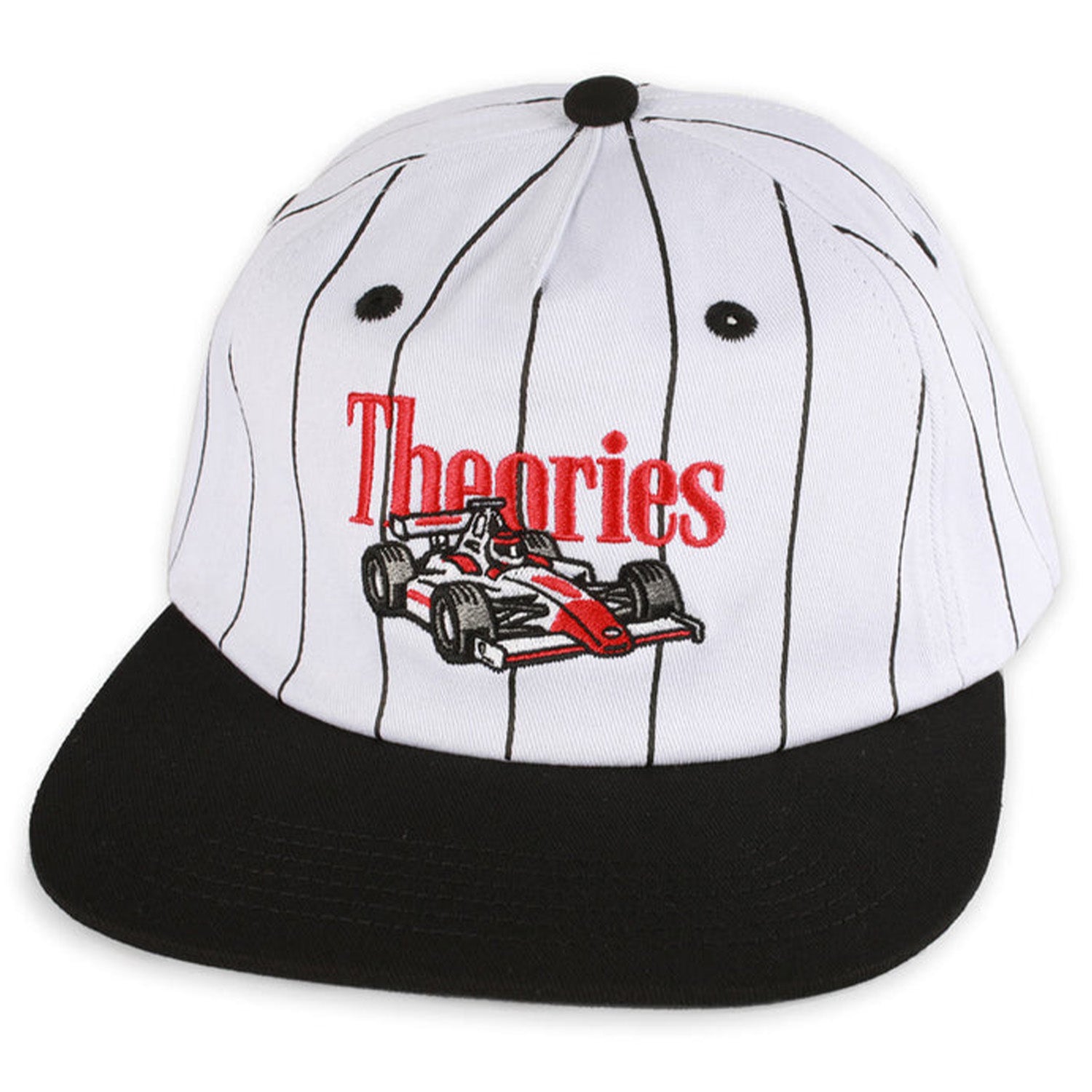 Theories Speedway Snapback Hat Black Pinstripe